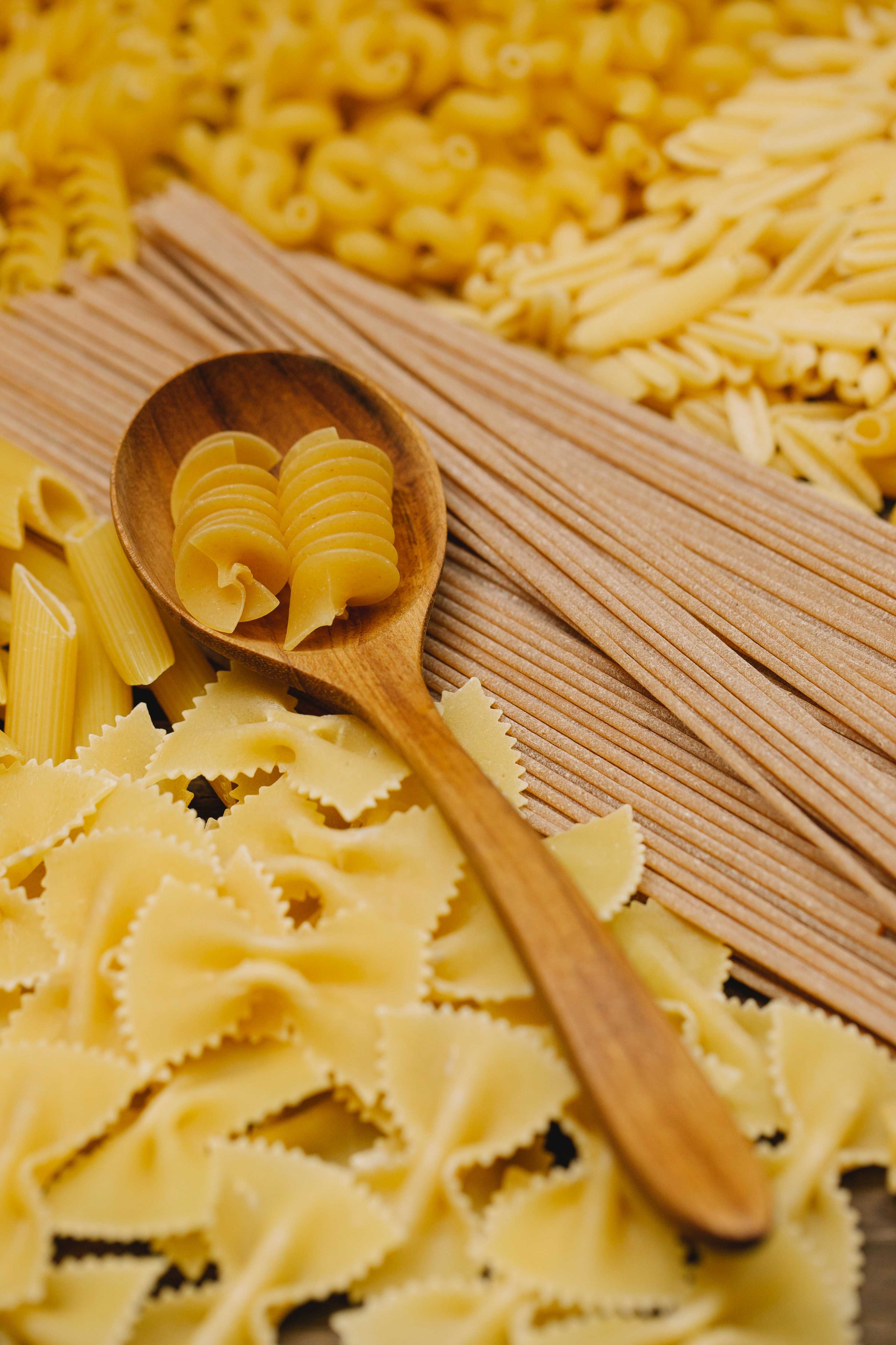 pasta on a wooden spoon